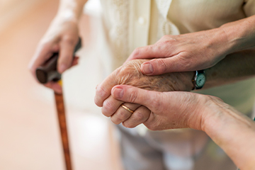 Consoling elderly person - Aged Care 360x240